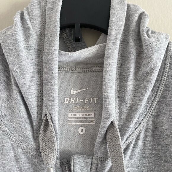 Nike Knit Track Jacket Size S Hooded Thumb Hole Pockets Full Zip Lightweigth - Picture 10 of 12